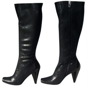 Donald Pliner Couture Black Suede Leather Boot Shoe Water Resistant New NWT $495